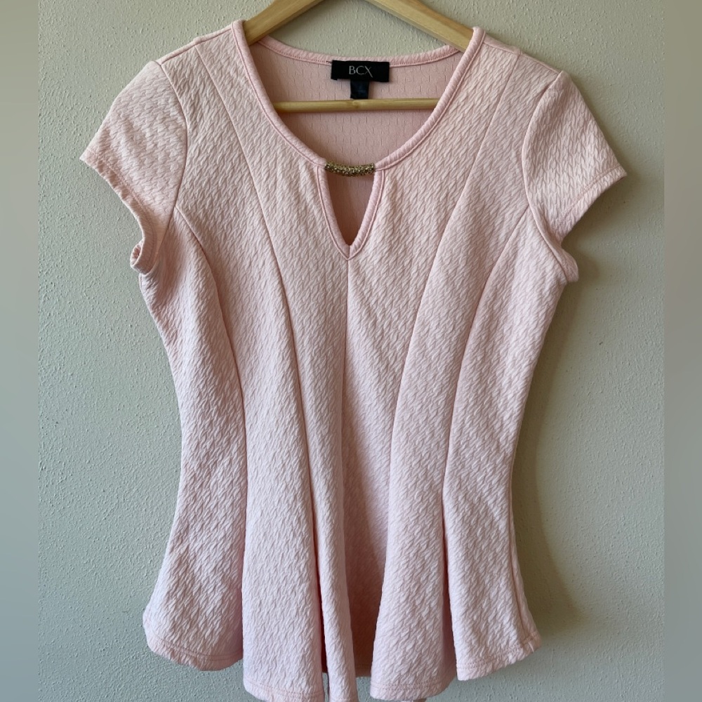 Pink Pleated Blouse